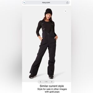 Roxy Black Bib Snow Pants - Women's